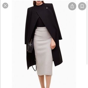 Aritzia The Group Babton Johan Skirt Wool Light Grey